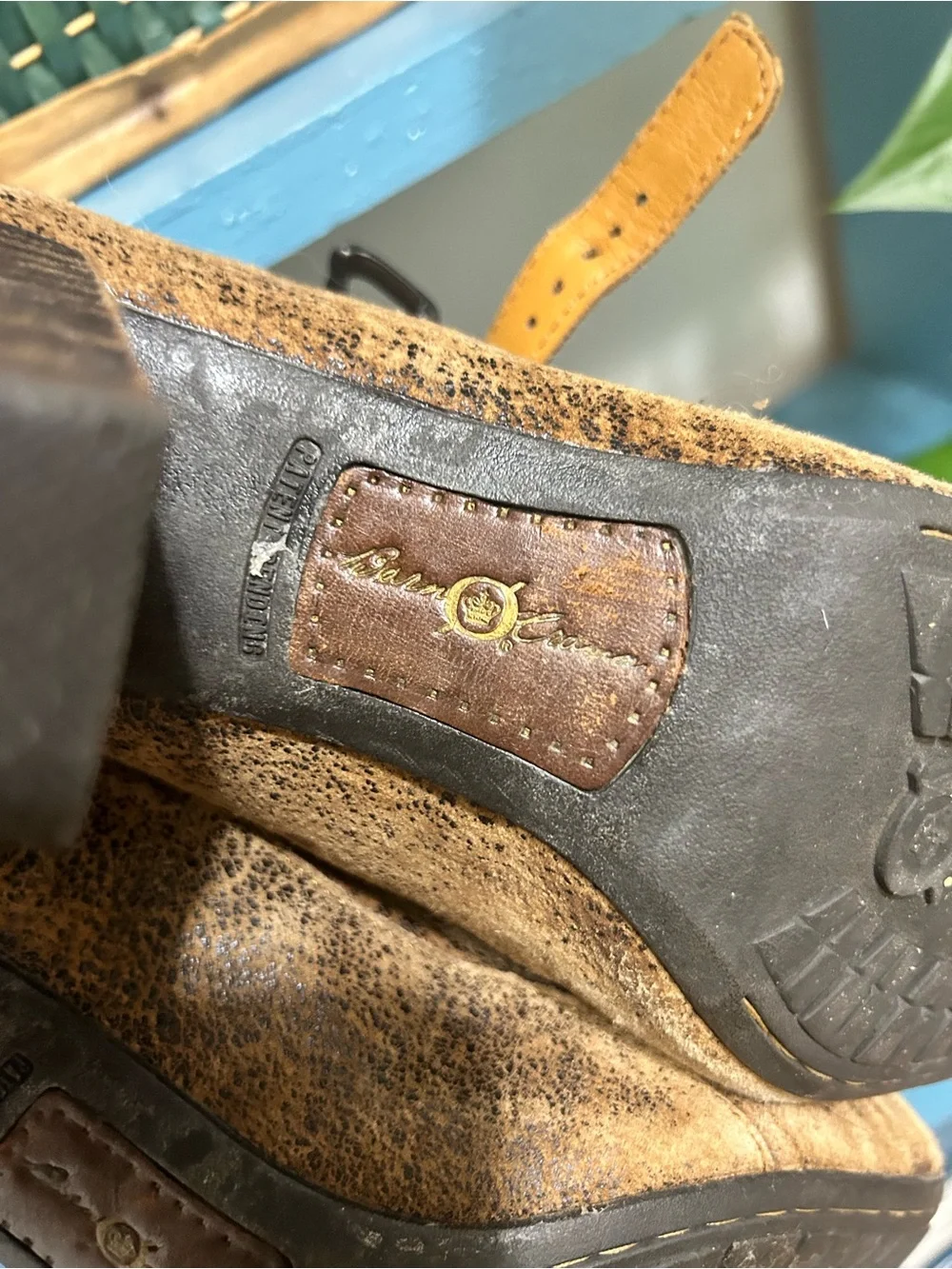 Born Distressed Brown Mary Jane Block Heels